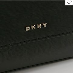 Túi DKNY màu đen cổ điển, da thật vân xước sang đẹp và rất chất (22x14cm)