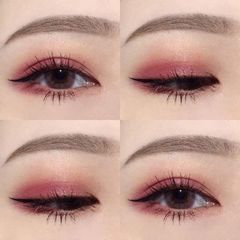 Phấn mắt Kanebo Kate Dark Rose Shadow lên màu lung linh, #RD1 đỏ đất quyến rũ.