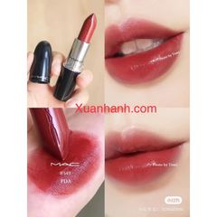 Son Mac Lustreglass Lipstick #549 PDA - đỏ đất quyến rũ và sang trọng (new)