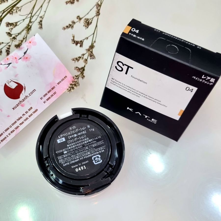 Phấn tươi Kanebo Kate Creamy Fit Foundation che phủ toàn diện, #04 trung bình (New)