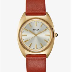 Đồng hồ nữ Timex dây da thật bền bỉ, màu nâu Tây trẻ trung, đẹp lạ.