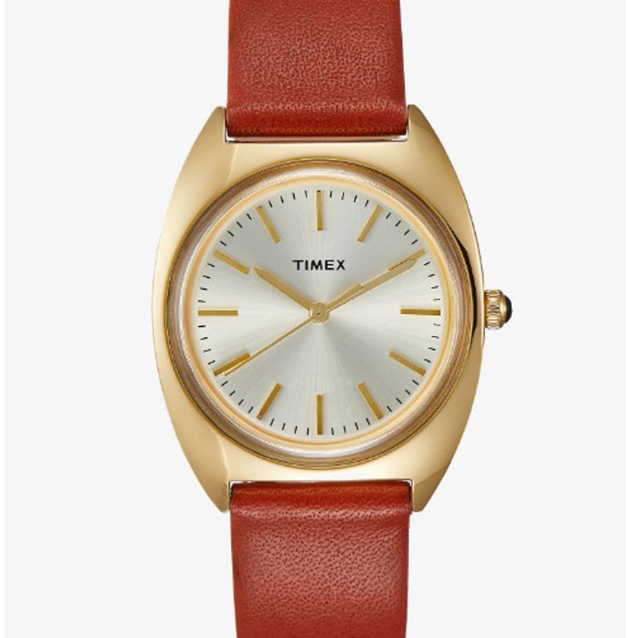 Đồng hồ nữ Timex dây da thật bền bỉ, màu nâu Tây trẻ trung, đẹp lạ.