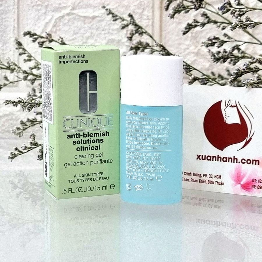 Gel chấm mụn Clinique Anti-Blemish Solutions Clearing Gel điều trị mụn nhanh chóng, 15ml