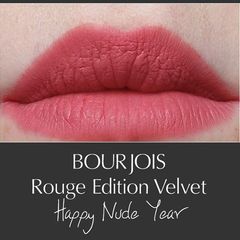 Son Bourjois Rouge Edition Velvet chất kem lì và bám môi, #09 Happy Nude Year hồng đất ánh cam