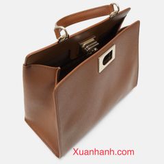 Túi xách Furla 1927 Top Handle da thật, form vuông thời thượng #Cognac (Nâu Tây) - TẶNG COMBO HOT