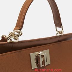 Túi xách Furla 1927 Top Handle da thật, form vuông thời thượng #Cognac (Nâu Tây) - TẶNG COMBO HOT