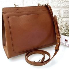 Túi xách Furla 1927 Top Handle da thật, form vuông thời thượng #Cognac (Nâu Tây) - TẶNG COMBO HOT