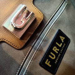 Túi xách Furla 1927 Top Handle da thật, form vuông thời thượng #Cognac (Nâu Tây) - TẶNG COMBO HOT