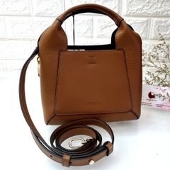 Túi xách nữ Furla Gilda Mini Tote da thật, màu Nâu Tây sang trọng (New)
