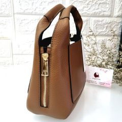 Túi xách nữ Furla Gilda Mini Tote da thật, màu Nâu Tây sang trọng (New)