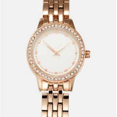 Đồng hồ nữ Anna Field mặt tròn, dây kim loại sang trọng, #Rose Gold - 3315