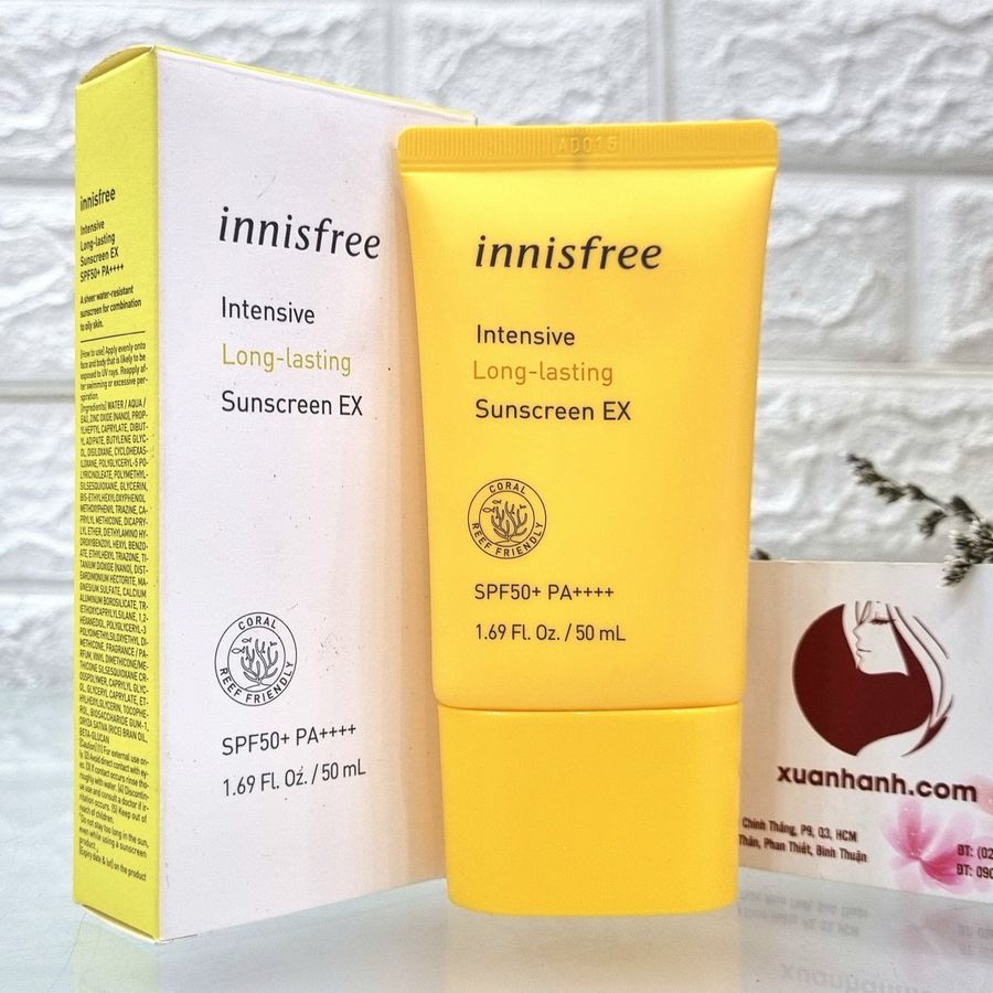 Kem chống nắng Innisfree Intensive Long Lasting Sunscreen EX SPF50+ chống nước, lâu trôi - 50ml