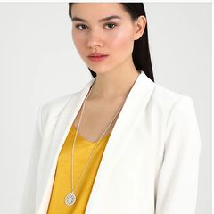 Dây chuyền dài Sweet Deluxe mặt tròn đính đá pha lê sang và đẹp 