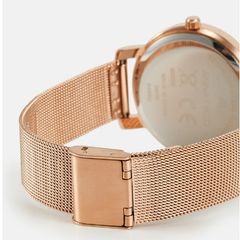 Set đồng hồ nữ Anna Field mặt tròn cổ điển, 2 dây #Rose Gold/Black - 6201