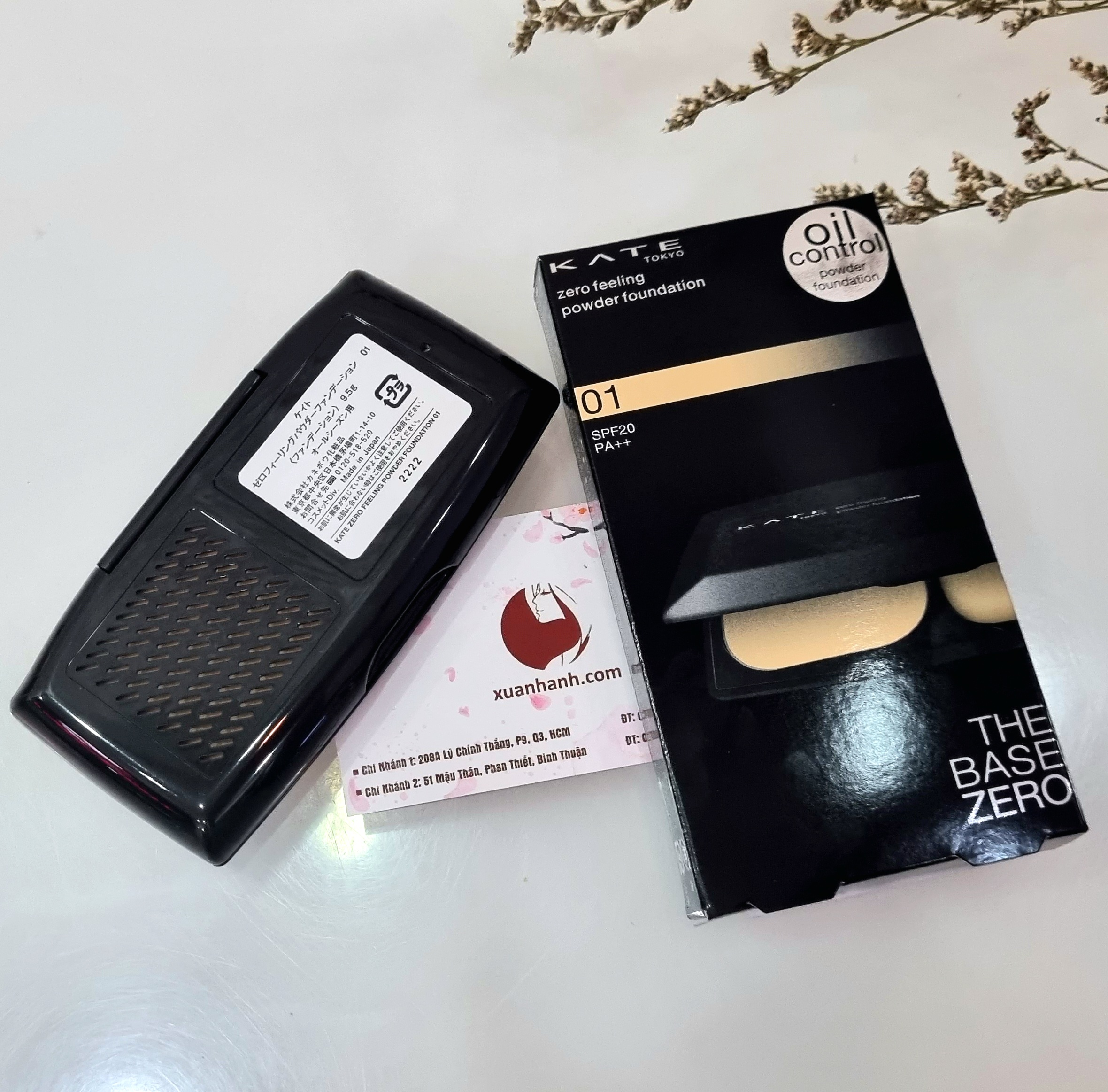 Phấn phủ Kanebo Kate The Base Zero Oil Control kiểm soát dầu, lì mịn, #01 - sáng (new)