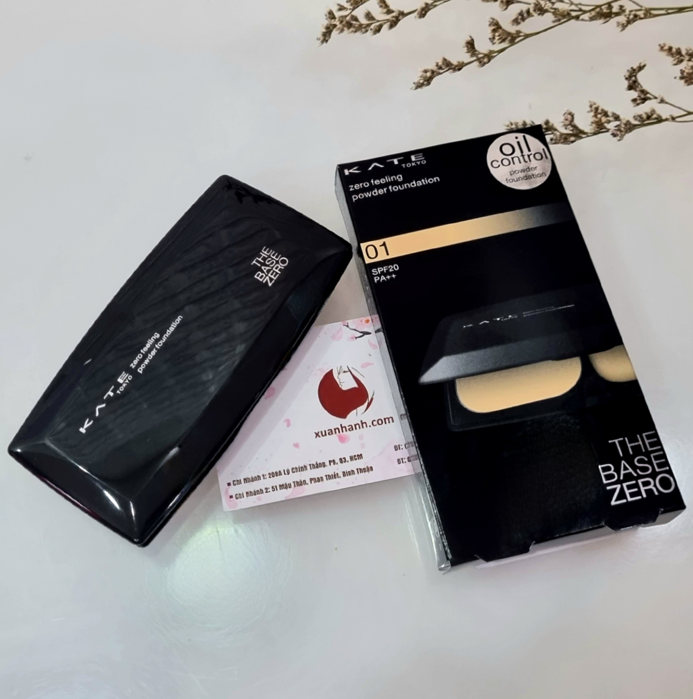 Phấn phủ Kanebo Kate The Base Zero Oil Control kiểm soát dầu, lì mịn, #01 - sáng (new)