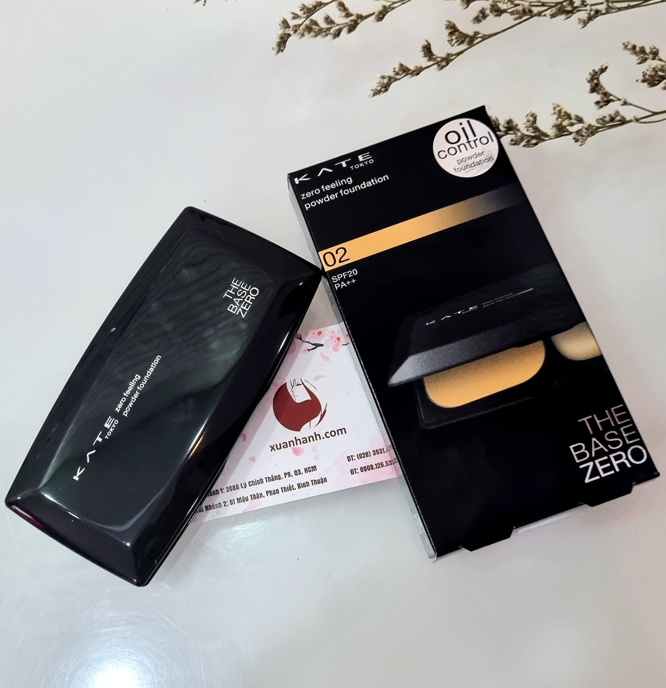 Phấn phủ Kanebo Kate The Base Zero Oil Control kiểm soát dầu, #02 - tự nhiên (new)