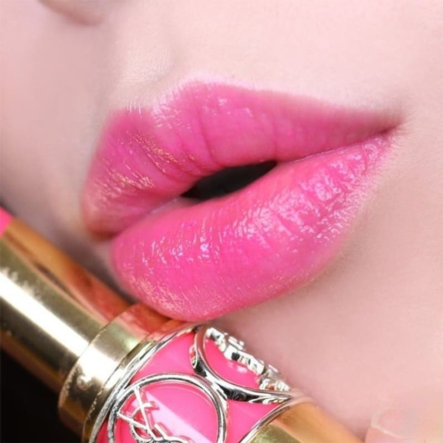 Son Yves Saint Laurent Rouge Volupte Shine #49 Rose Satin Germain - hồng baby, mini