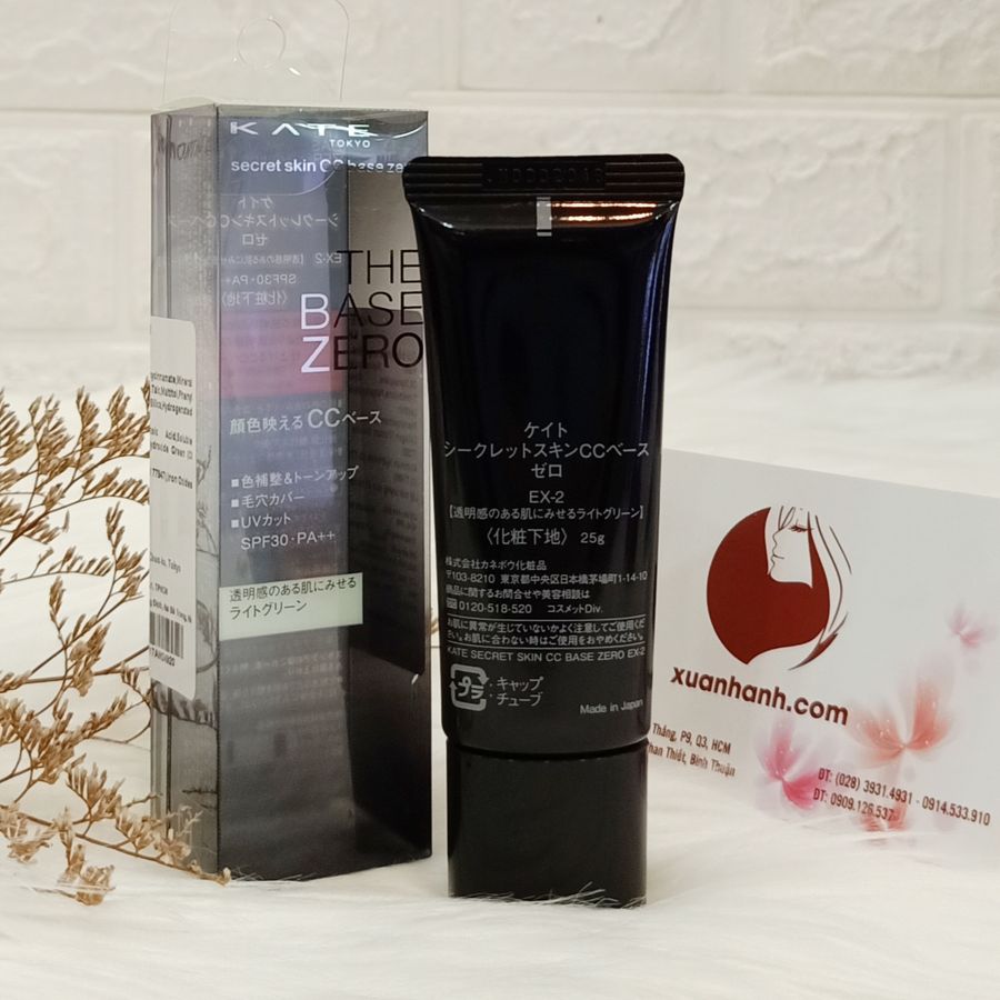Kem lót Kanebo Kate The Base Zero SPF30, PA++ lót dạng CC đa năng, EX02