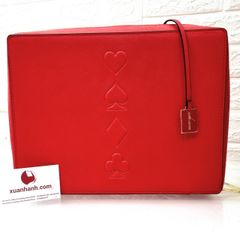 Túi vali đỏ xách tay Estee Lauder tiện dụng đựng mỹ phẩm rất sang, tách set