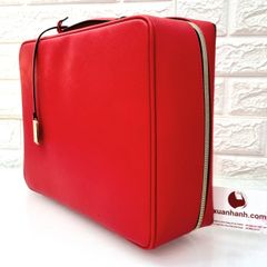 Túi vali đỏ xách tay Estee Lauder tiện dụng đựng mỹ phẩm rất sang, tách set
