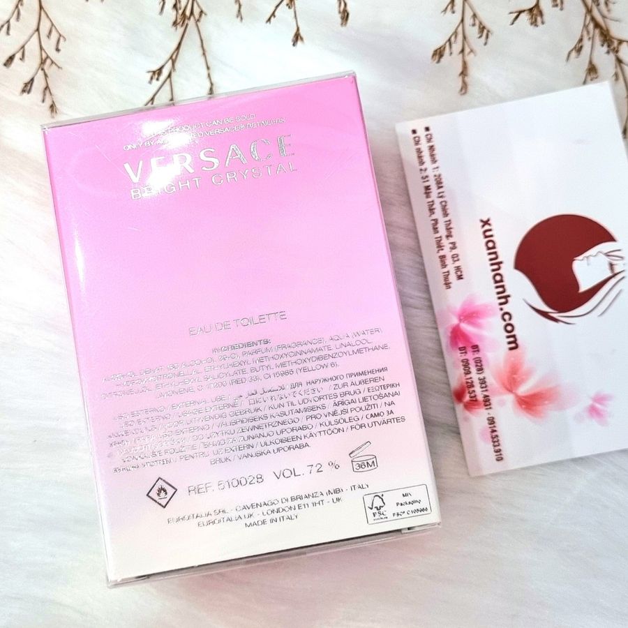 Nước hoa Versace Bright Crytal nữ tính, quyến rũ và tinh khiết - EDT, 30ml