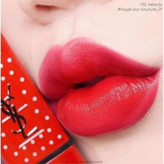 Son Yves Saint Laurent Rouge Pur Couture son mịn mướt, chuẩn màu #1 Le Rouge đỏ cổ điển.