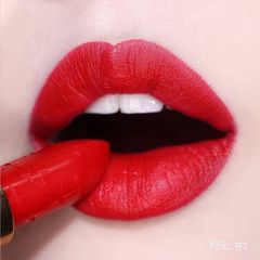 Son Yves Saint Laurent Rouge Pur Couture son mịn mướt, chuẩn màu #1 Le Rouge đỏ cổ điển.