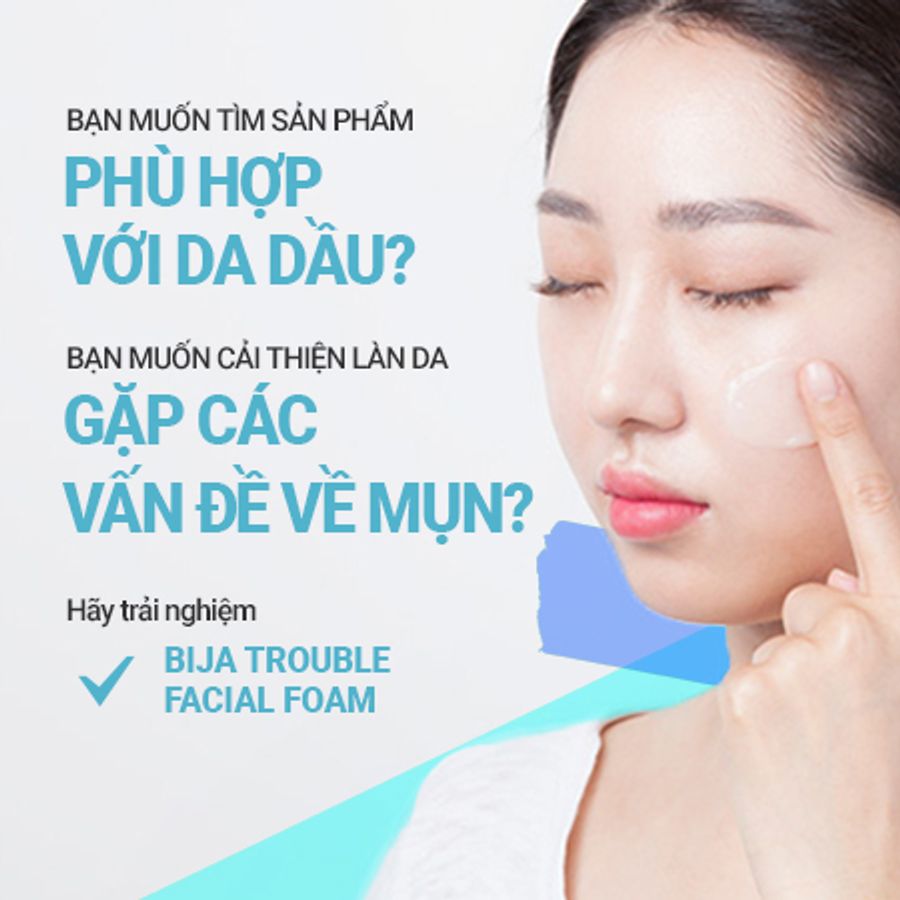 Sữa rửa mặt Innisfree Bija Trouble Facial Foam sạch sâu cho da dầu mụn - 150g