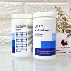 Viên uống tổng hợp Løft Mulivitamin - tăng cường sức khỏe, đẹp da/dáng/tóc - 100 viên.