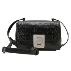 Túi Lacoste Amelia Metal Clasp Embossed da thật, #Black sang trọng và đẳng cấp.