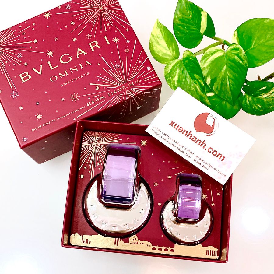 Set nước hoa BVL Omnia Amethyste thanh lịch, tao nhã và nữ tính - 2sp, EDT (New)