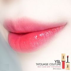 Son kem lì Yves Sant Laurent Tatouage Couture, hồng san hô #22 Coral Anti-Mainstream