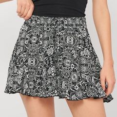 Quần váy Zara họa tiết hoa đen trắng thanh lịch, trẻ trung, nữ tính, size S