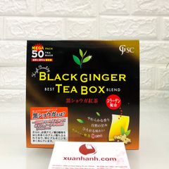  Trà gừng đen Japan Gals Black Ginger giải độc, tan mỡ, kiểm soát Cholesterol - 50 gói. 