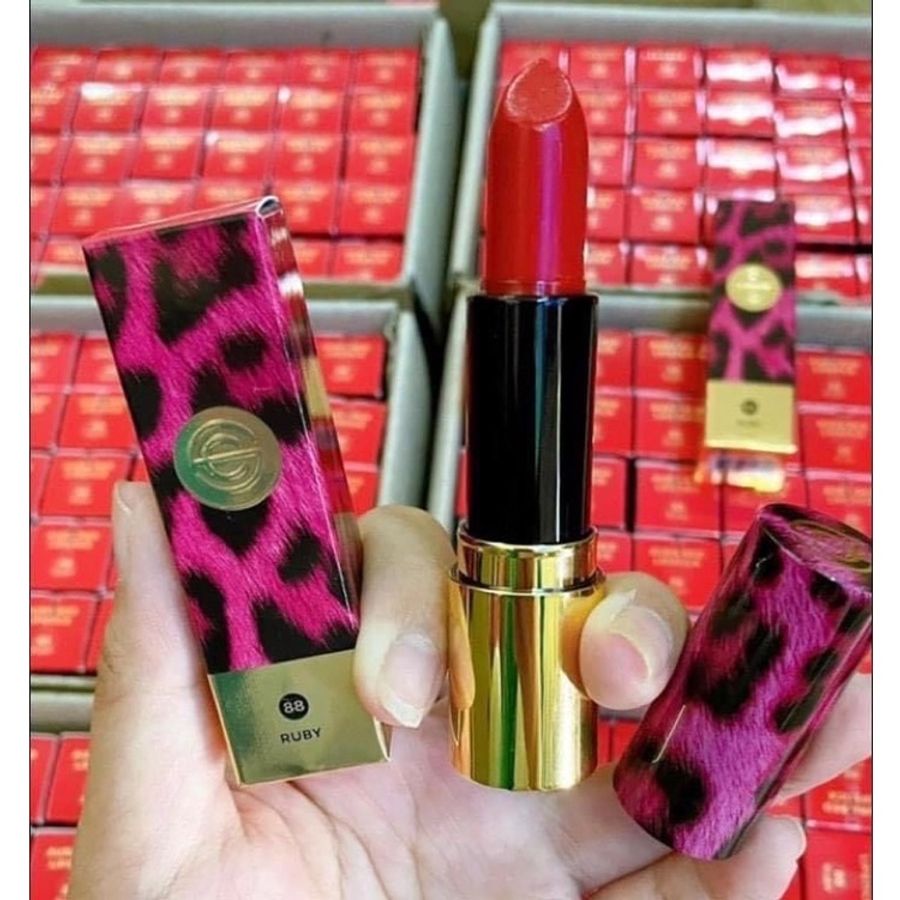 Son DPC Aura Red phiên bản Limited lì mướt môi, #88 Ruby đỏ hồng quyến rũ.