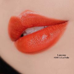 Son Lancome L'absolu Rouge Sheer #105 À La Folie cam sáng rực rỡ, cá tính