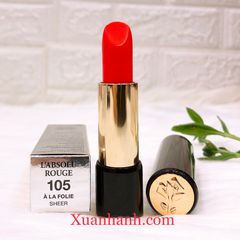 Son Lancome L'absolu Rouge Sheer #105 À La Folie cam sáng rực rỡ, cá tính