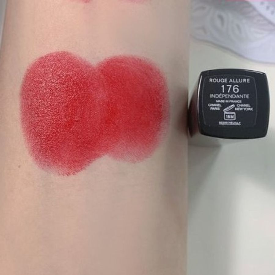 Son Chanel Rouge Allure mềm môi, giữ màu, căng mọng #176 Independante đỏ