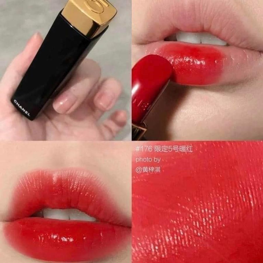 Son Chanel Rouge Allure mềm môi, giữ màu, căng mọng #176 Independante đỏ
