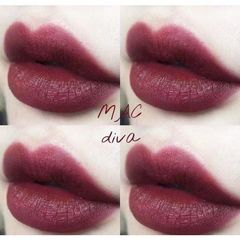 Son Mac Matte Lipstick lì mịn, giữ màu tốt #Diva đỏ rượu vang sang trọng, cuốn hút.