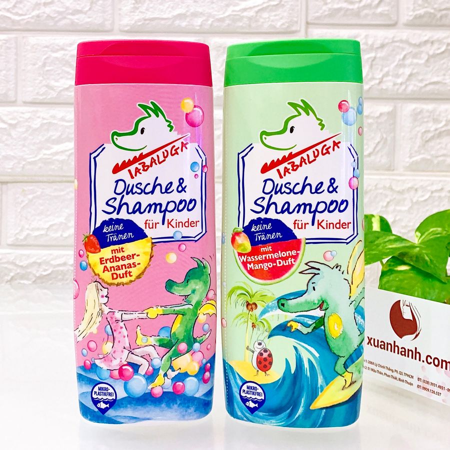 Tắm gội Labaluga Dusche & Shampoo không cay mắt, thơm dịu nhẹ cho các bé - 300ml (new)