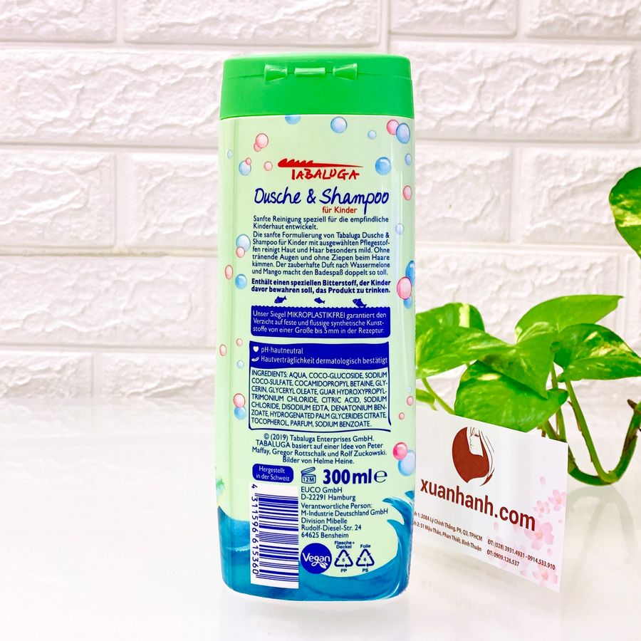 Tắm gội Labaluga Dusche & Shampoo không cay mắt, thơm dịu nhẹ cho các bé - 300ml (new)