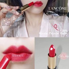 Son Lancome L'absolue Rouge Ruby Cream #356 Black Prince Ruby, đỏ cherry thời thượng