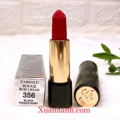 Son Lancome L'absolue Rouge Ruby Cream #356 Black Prince Ruby, đỏ cherry thời thượng