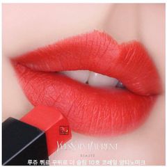 Son Yves Saint Laurent The Slim #10 Coral Antinomique, đỏ cam cuốn hút