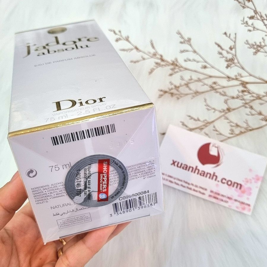 Nước hoa Dior J'adore Absolu gợi cảm, cuốn hút nhưng rất tinh tế, sang trọng - EDP, 75ml 