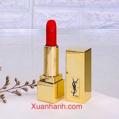 Son Yves Saint Laurent Rouge Pur Couture lâu trôi, chuẩn màu, #13 cam đỏ, mini