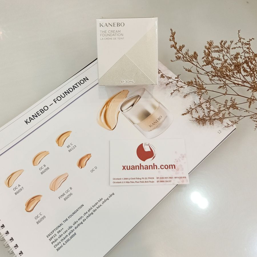 Kem nền Kanebo The Cream Foundation cao cấp, siêu mịn, che phủ hoàn hảo #OC-C