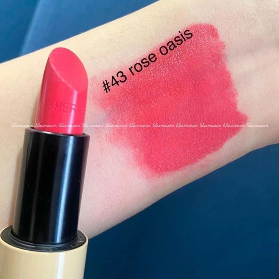 Son Hermes Rouge Satin Lipstick hồng san hô ngọt ngào, nữ tính #43 Rosy Oasis (Limited)